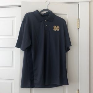 Men’s L Notre Dame polo grey and navy blue NWT
